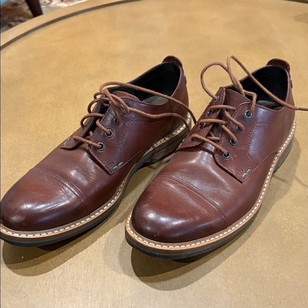 Clarks Dark Brown Leather Derby Shoes
